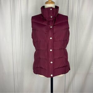 J. Crew Down Puffer Vest - RN77388 - Burgundy - Women's Medium